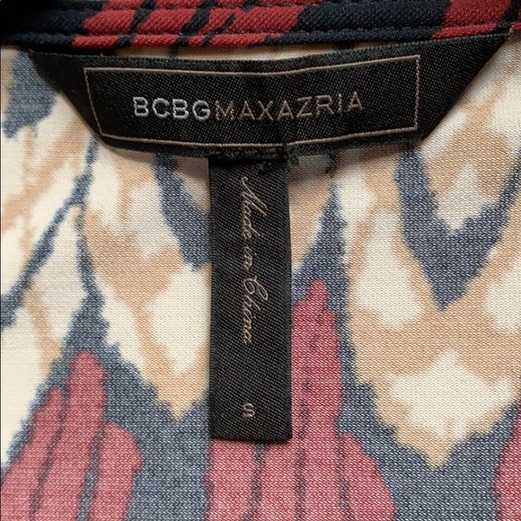 BCBGMAXAZRIA Womens Adele Jersey Printed Wrap Dress Size Small - Picture 6 of 6